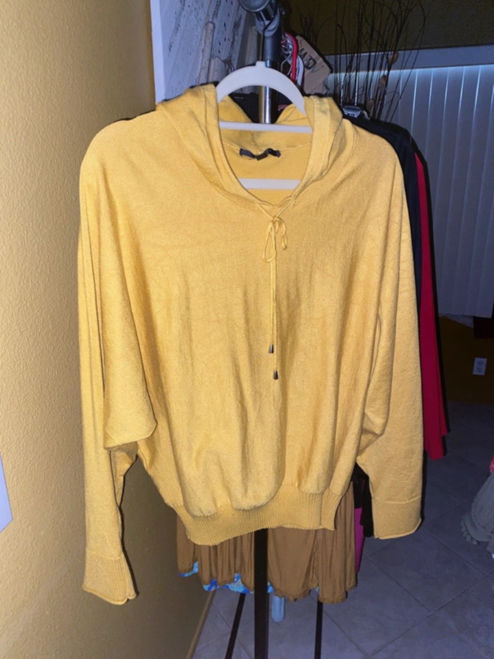 Cyrus knit hooded top